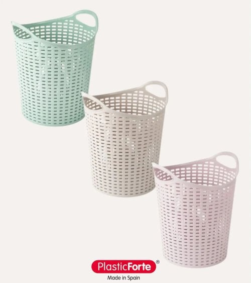 Cesto con Asas Rattan de Plástico