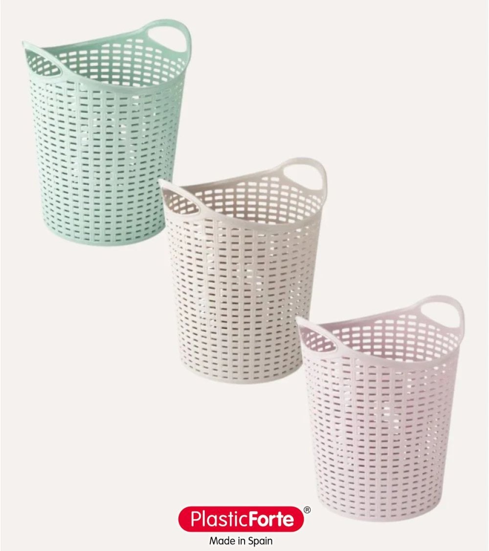 Cesto con Asas Rattan de Plástico