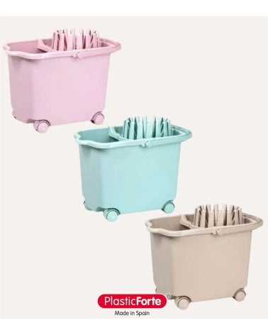 Cubo de Fregona con Ruedas Slider Pastel