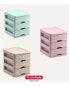Cajonera Turia con 3 Cajones Pastel Mimbre