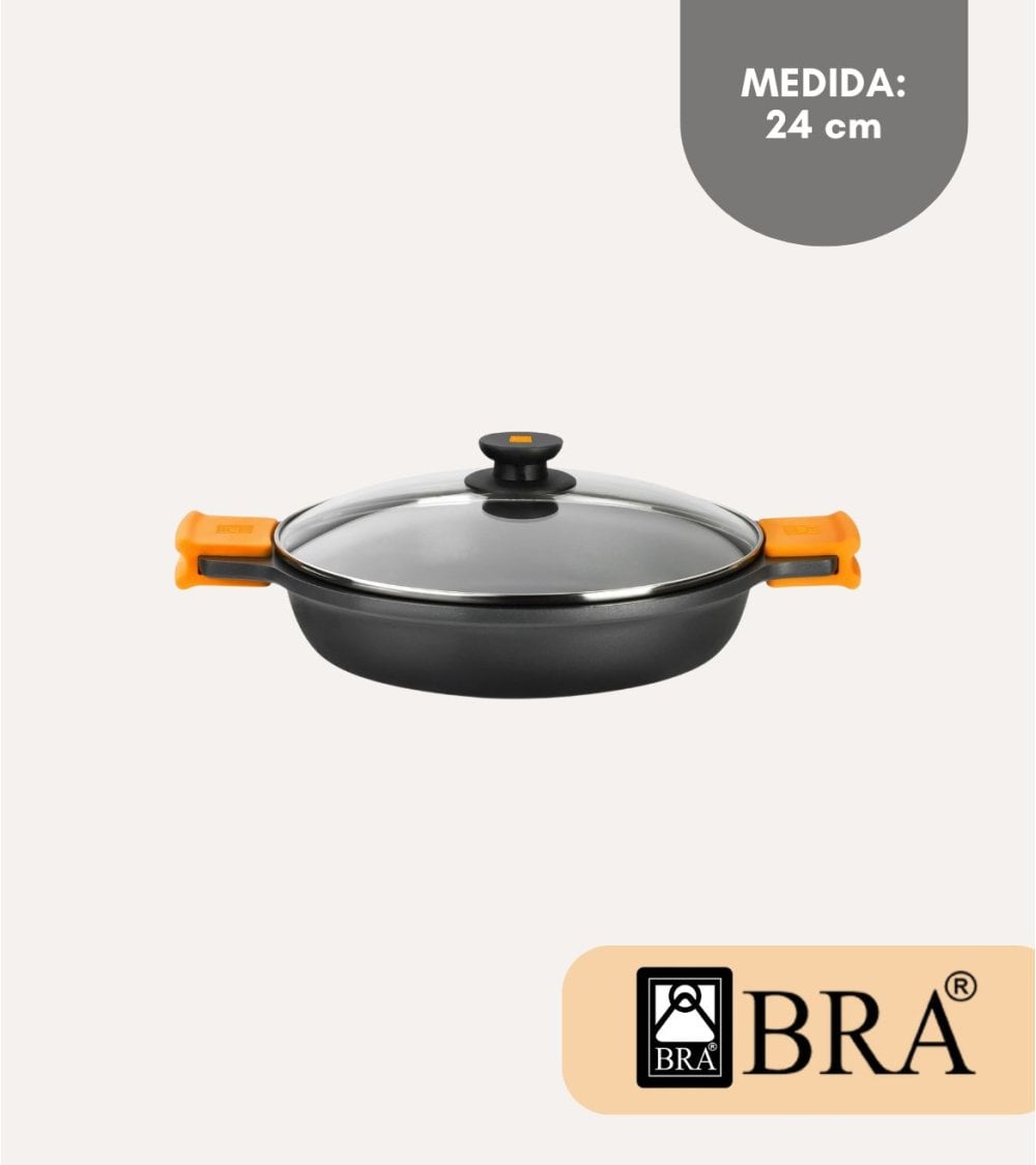 Cacerola Baja Antiadherente Efficient de Aluminio Fundido