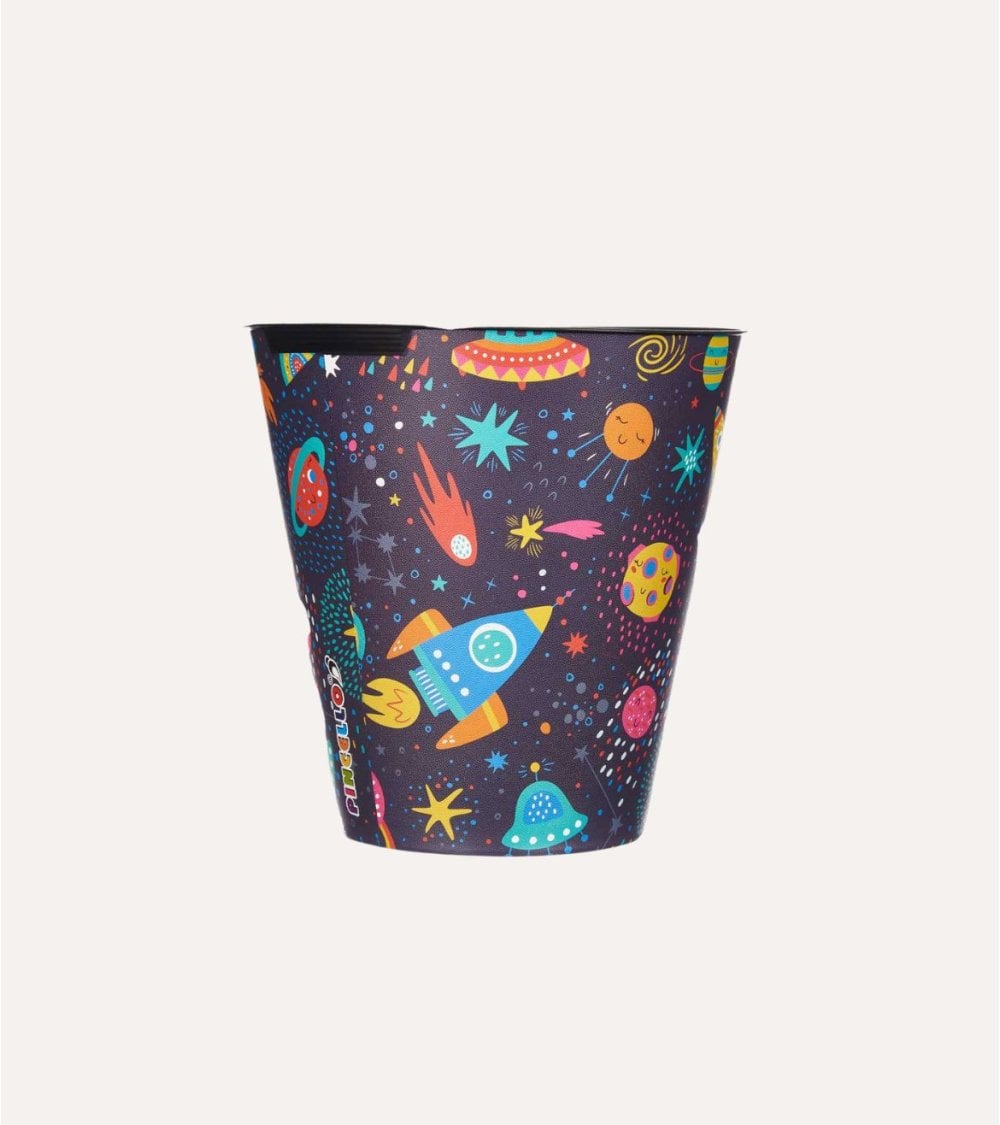 Papelera Redonda de Universo Infantil de Plástico