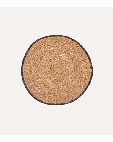 Salvamantel Redondo con Borde de Tela