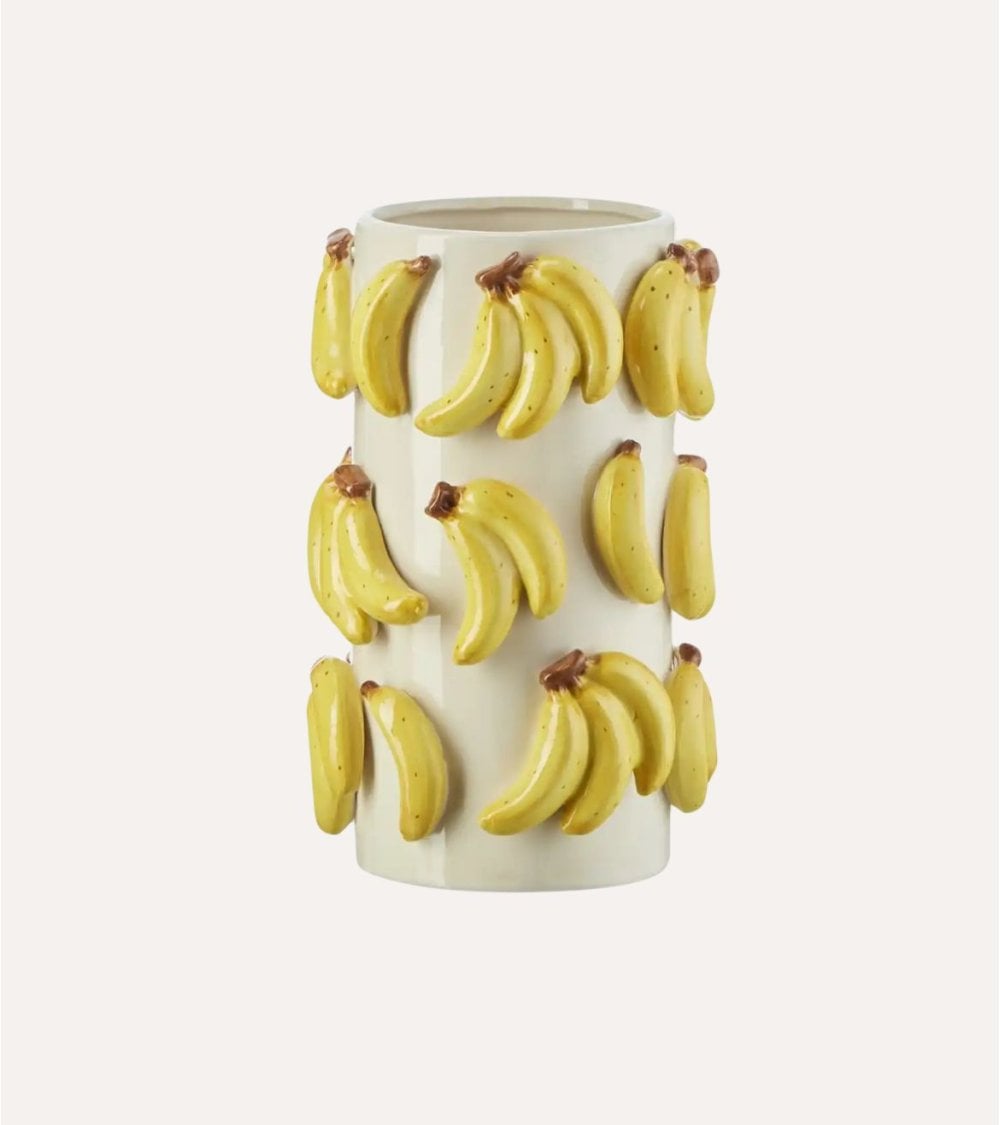 Jarrón de Plátanos de Cerámica