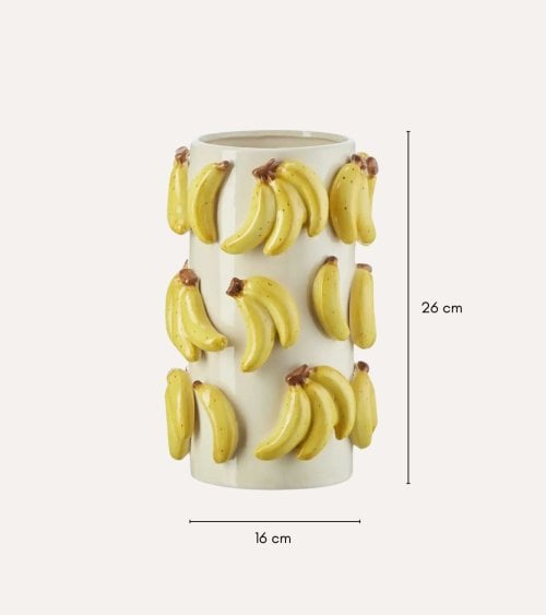 Jarrón de Plátanos de Cerámica