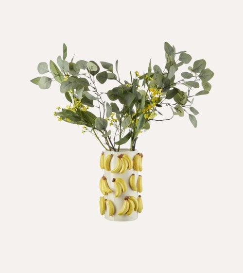 Jarrón de Plátanos de Cerámica