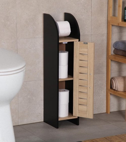 Estantería de Baño de 2 Módulos de Madera