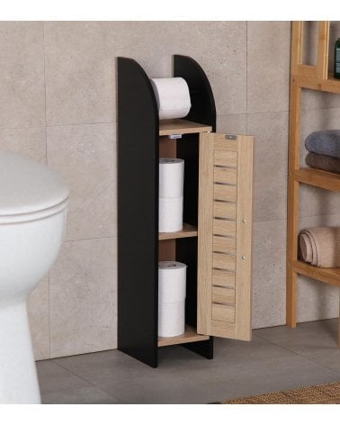 Estantería de Baño de 2 Módulos de Madera