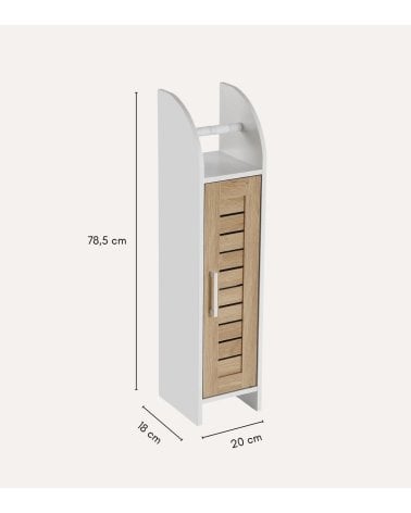 Estantería de Baño de 2 Módulos de Madera