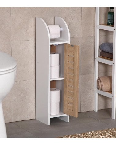 Estantería de Baño de 2 Módulos de Madera