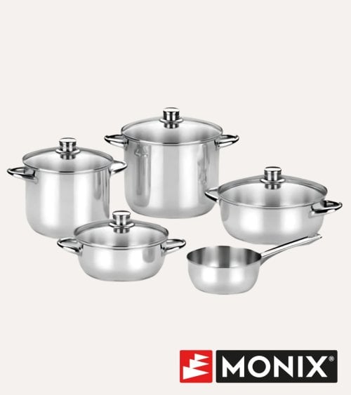 Batería de 5 Piezas Óptima de Acero Inoxidable 18/10