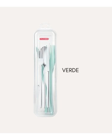 Set de 3 Cubiertos con Estuche de Plástico