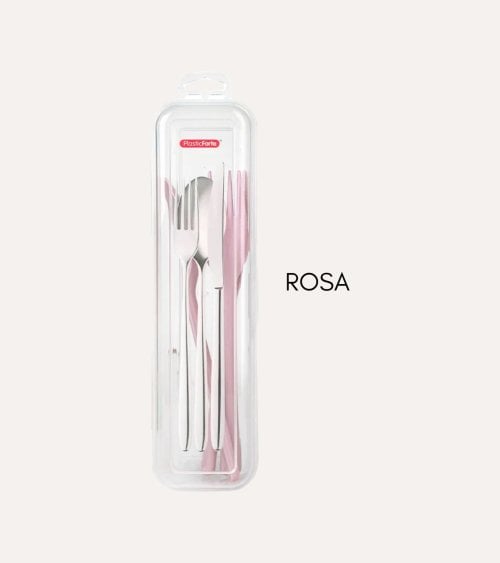 Set de 3 Cubiertos con Estuche de Plástico