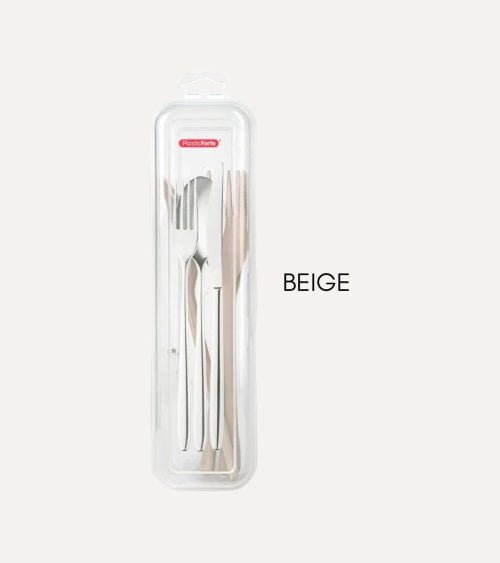 Set de 3 Cubiertos con Estuche de Plástico