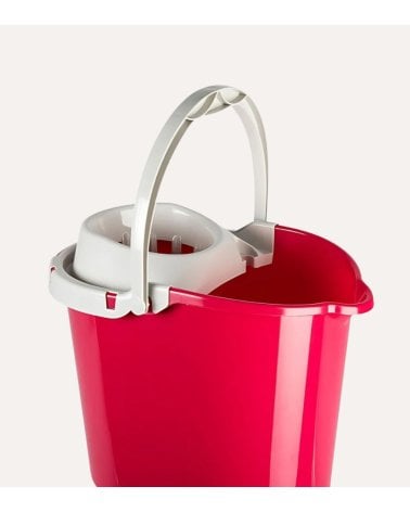 Cubo de Fregona con Escurridor Fucsia de Plástico