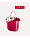 Cubo de Fregona con Escurridor Fucsia de Plástico
