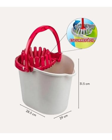 Cubo de Fregona Escurrefácil de Plástico