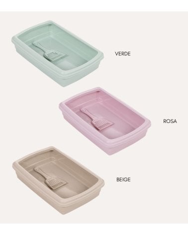 Arenero para Gatos Bandeja Pastel de Plástico