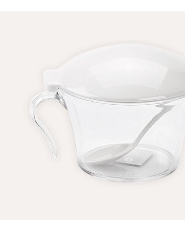 Azucarero con Cucharita Blanco de Plástico