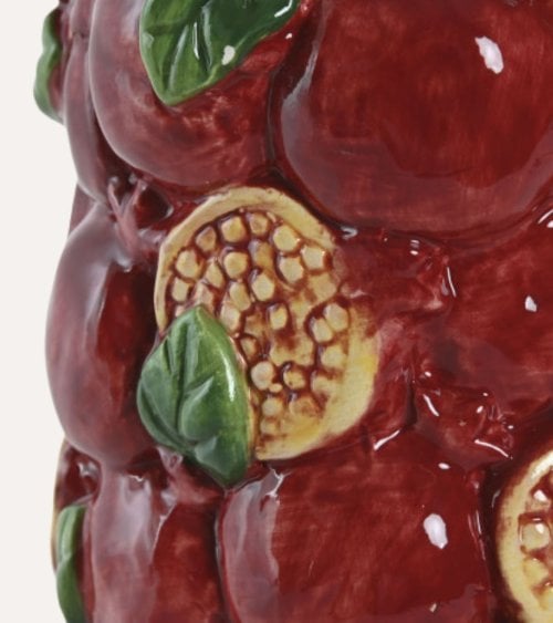 Jarrón Rojo de Granada de Cerámica