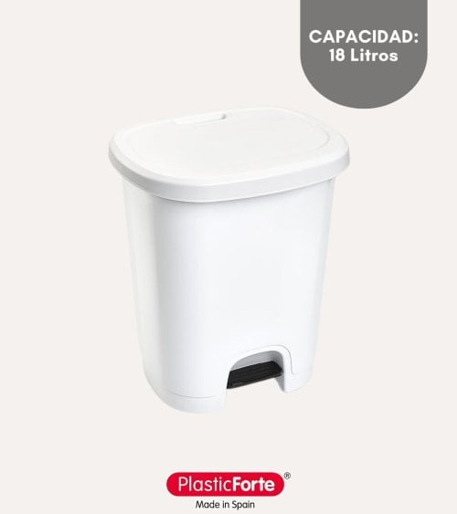 Cubo de Basura Simple con Pedal de Plástico