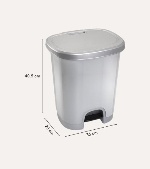 Cubo de Basura Simple con Pedal de Plástico