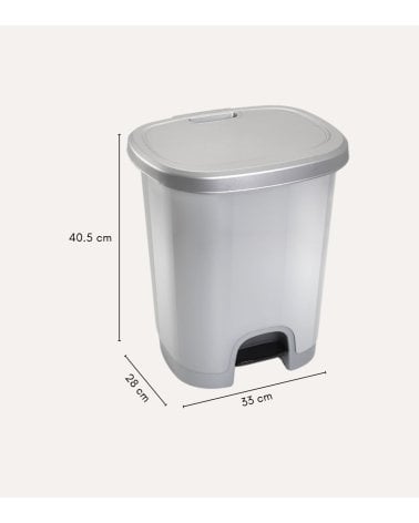 Cubo de Basura Simple con Pedal de Plástico