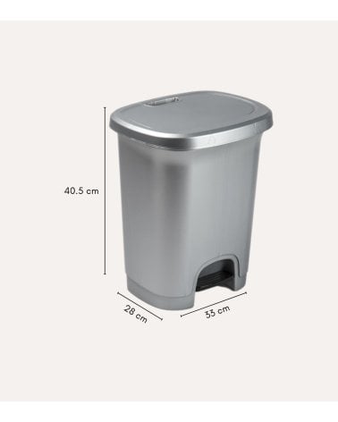 Cubo de Basura Simple con Pedal de Plástico