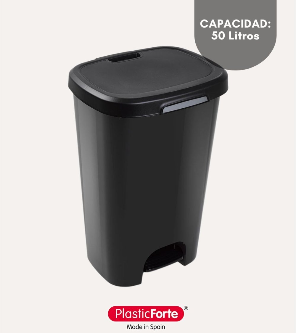 Cubo de Basura Simple con Pedal de Plástico