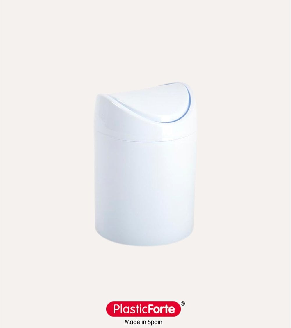 Papelera Tiny de 1,4 L Blanca