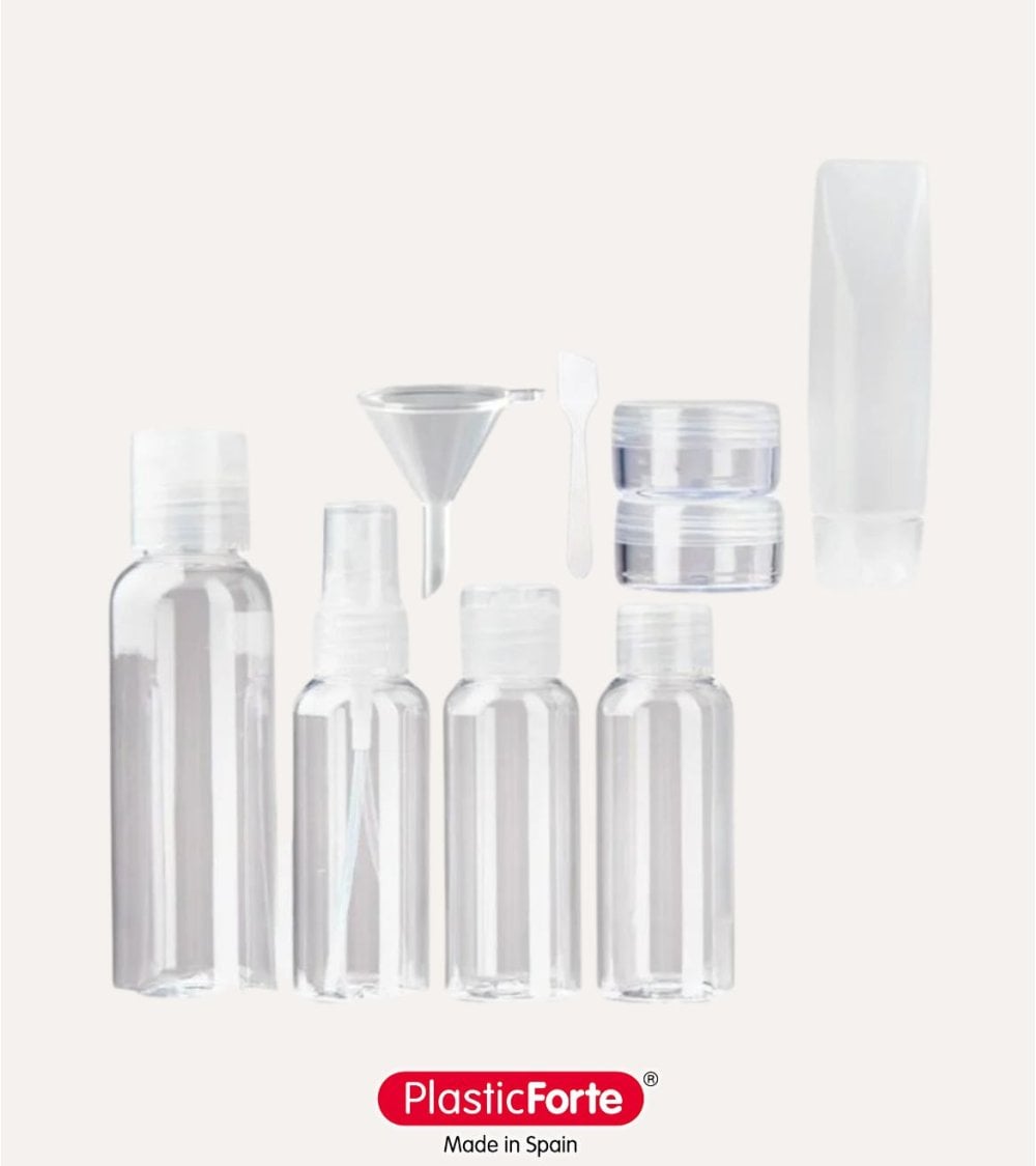 Set de Botellas y Neceser de viaje Travel Kit
