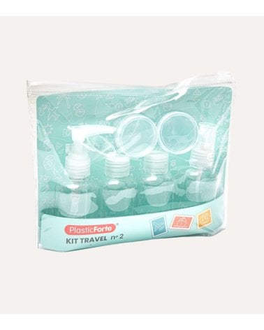 Set de Botellas y Neceser de Viaje de Plástico