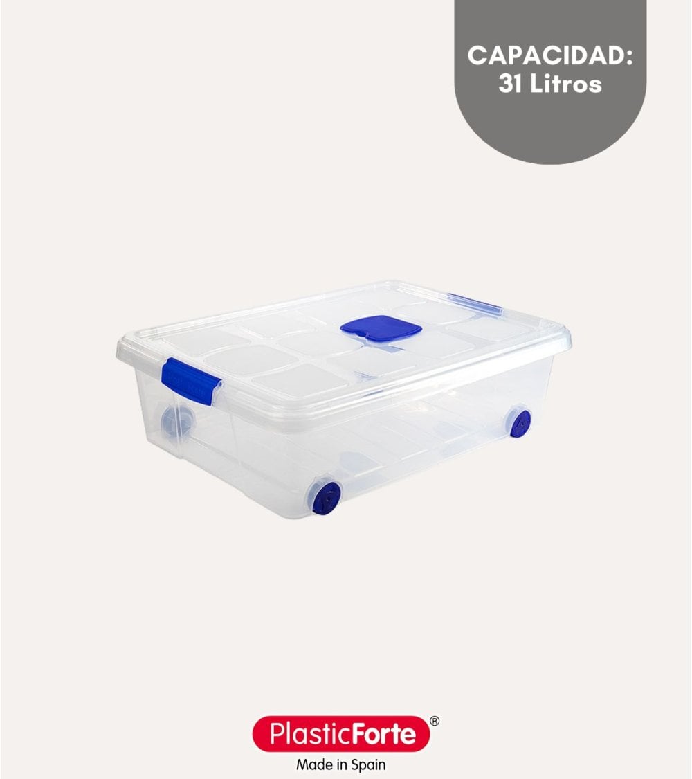 Caja Hermética para Ordenación Bajo Cama de Plástico