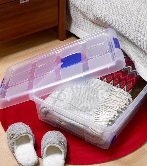 Caja Hermética para Ordenación Bajo Cama de Plástico