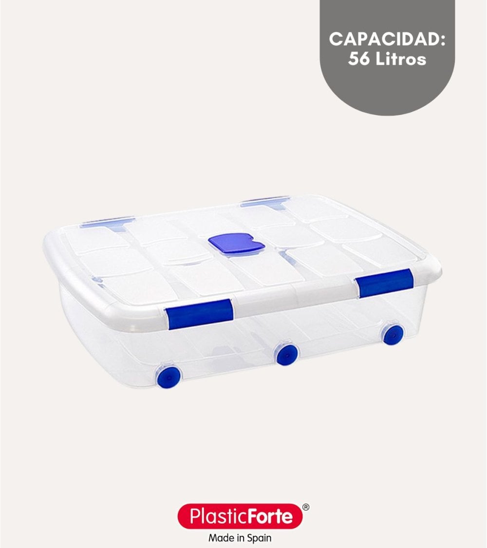Caja Hermética para Ordenación Bajo Cama de Plástico