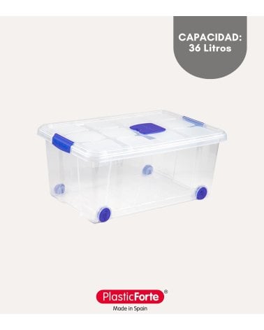 Caja Hermética para Ordenación con Ruedas de Plástico