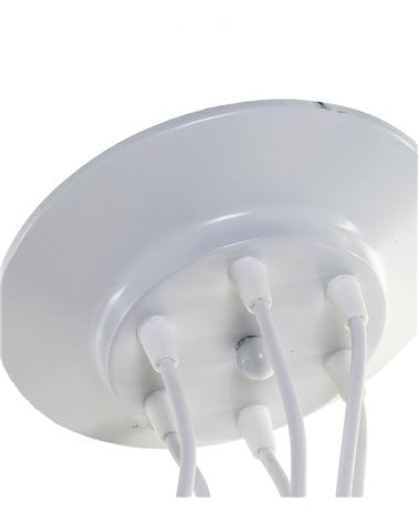 Lámpara de Techo con Seis Pantallas de Bambú