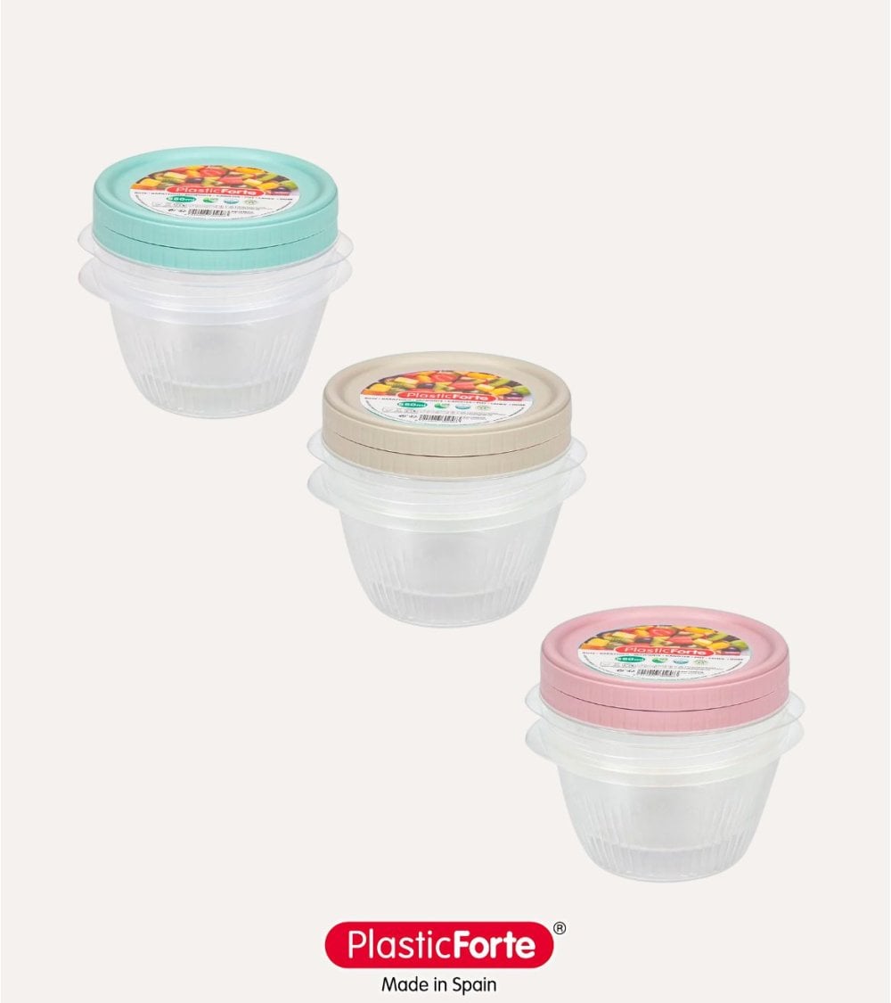 Set de 2 Botes Redondos de Plástico