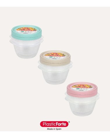 Set de 2 Botes Redondos de Plástico