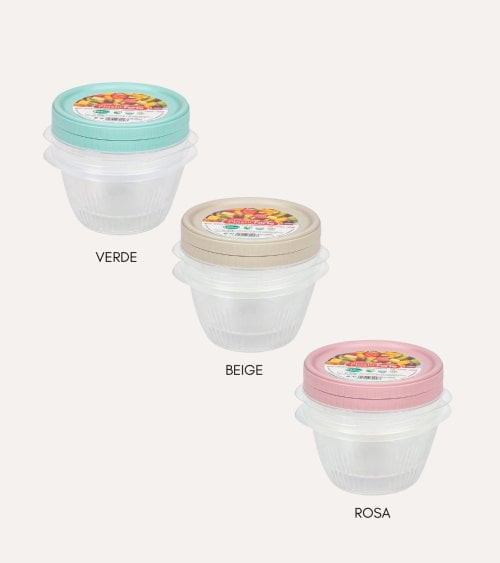 Set de 2 Botes Redondos de Plástico