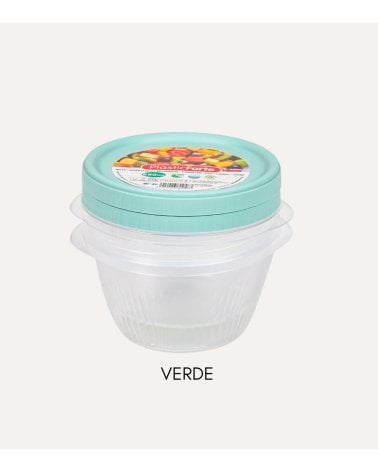 Set de 2 Botes Redondos de Plástico