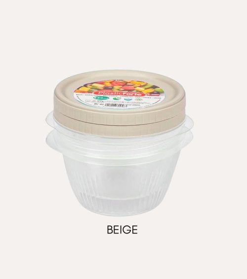 Set de 2 Botes Redondos de Plástico