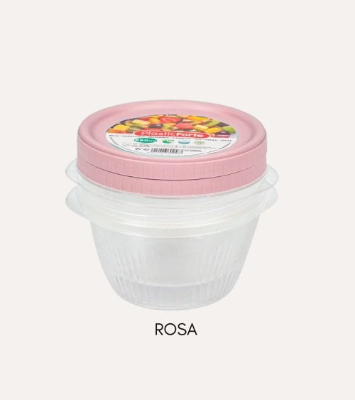 Set de 2 Botes Redondos de Plástico