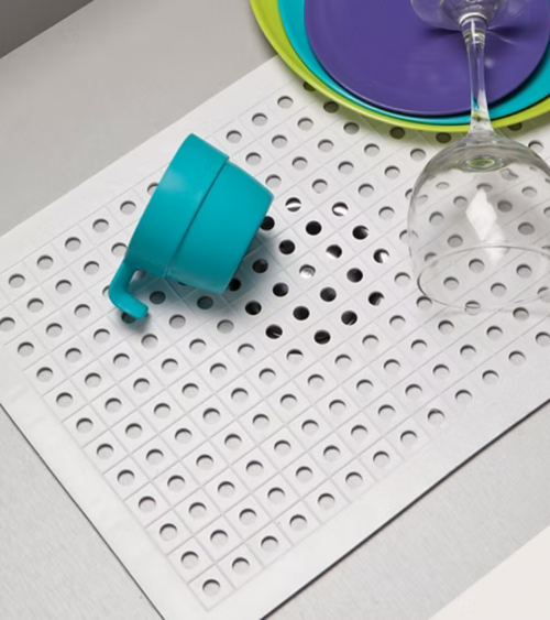 Secaplatos Antideslizante Rectangular Básico de Plástico