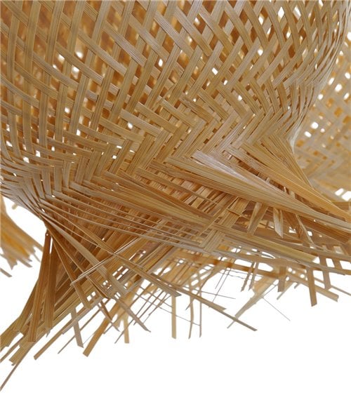 Lámpara de Techo con Seis Pantallas de Bambú