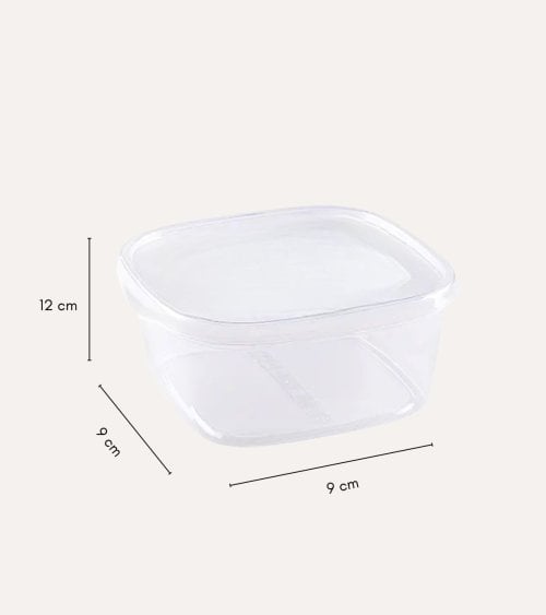 Set de 2 Fiambreras Cuadradas de Plástico