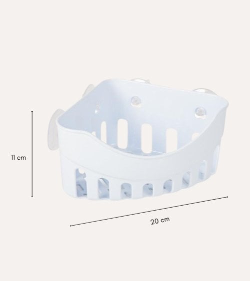 Rinconera Colgante de Baño con 4 Ventosas de Plástico