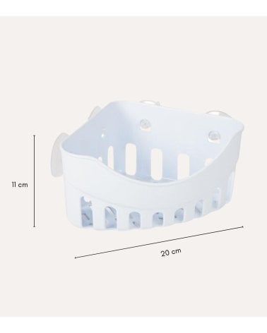 Rinconera Colgante de Baño con 4 Ventosas de Plástico