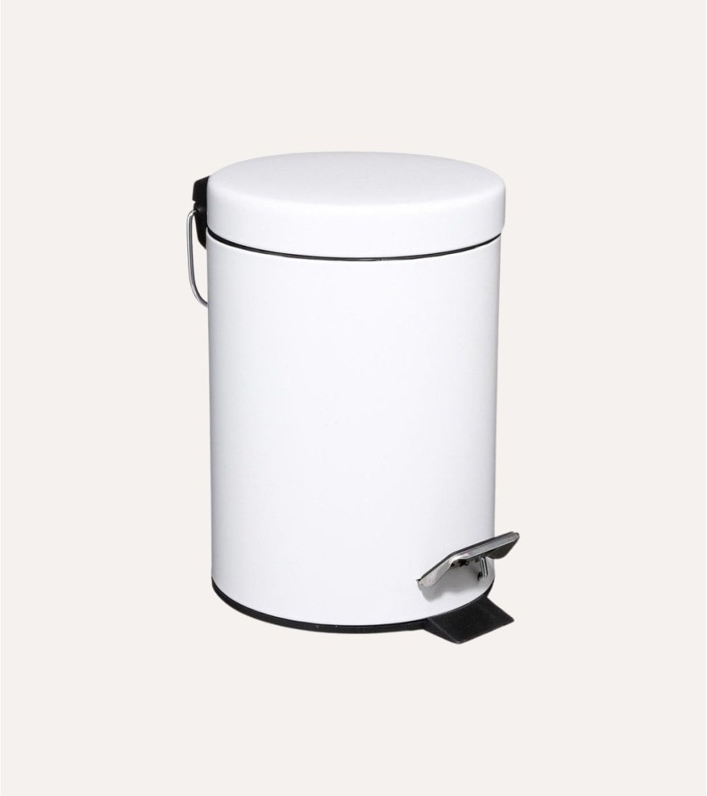 Cubo de Basura Redondo con Pedal de Metal