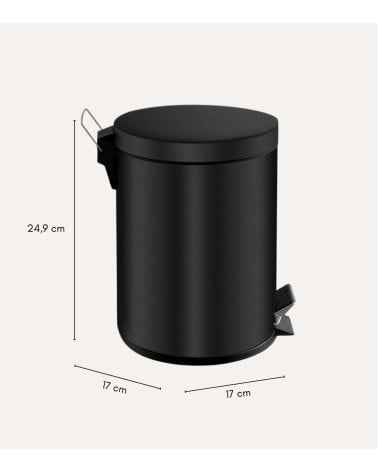 Cubo de Basura Redondo con Pedal de Metal